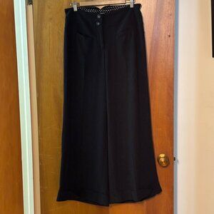 Anthropologie Elevenses Black Dress Wide Leg Pants  Size 12